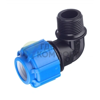 Уголок с наружной резьбой 20x3/4 ПНД Политэк - фото 3