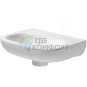 Раковина для рук Duravit D-Code 360x270 мм без перелива, белая (7053600002) - фото 1