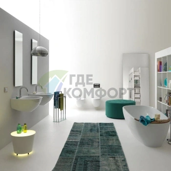 Раковина KERASAN Aquatech 70x52 подвесная с 1 отв без перелива цвет белый