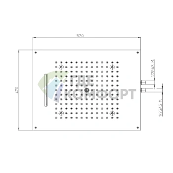 Верхний душ BOSSINI DREAM/2 с LED-подсветкой и хромотерапией, 570x470 мм (H38905.030) - фото 2