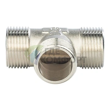 Stout Тройник НН никелированный 1/2X1/2X1/2 - фото 2