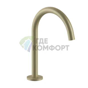 Излив смесителя Fantini Nostromo для раковины в матовом золоте British Gold PVD (24 P6 8436) - фото 1