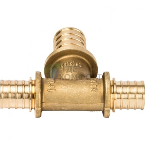 Stout Тройник переходной 20x25x20 для труб из сшитого полиэтилена аксиальный - фото 12