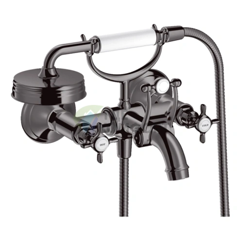 Смеситель для ванны AX Montreux в полированном черном хроме (16540330) - фото 1