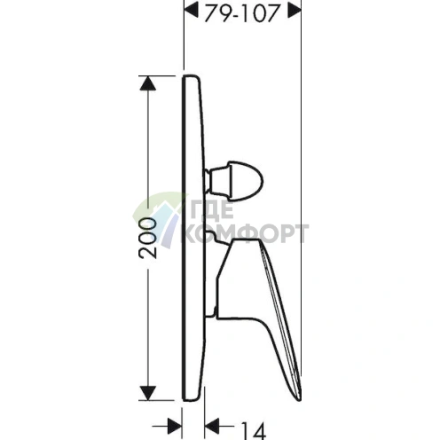 Смеситель Hansgrohe Logis 71406000 для ванны с душем - фото 2