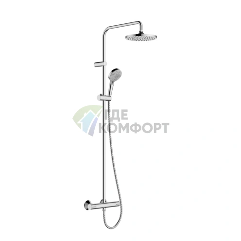 Душевая стойка HG Vernis Blend с термостатом и верхним душем (26276000) - фото 1