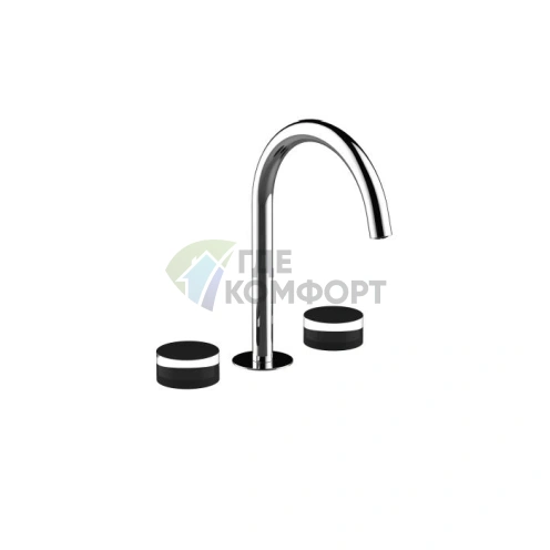 Элегантная черная ручка для смесителя Fantini Nice: стиль и комфорт в каждой детали (65 F3 S148) - фото 1