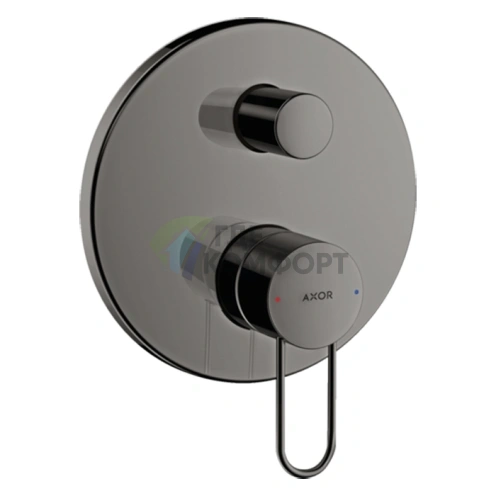 Смеситель для ванны AX Uno полированный черный хром (38428330) - фото 1