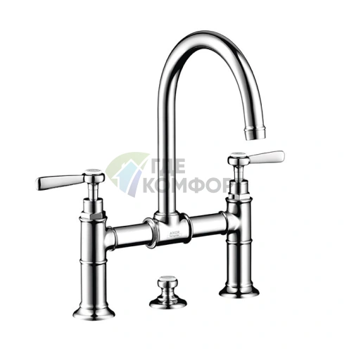 Смеситель для раковины AX Montreux на 3 отверстия, хром (16511000) - фото 1