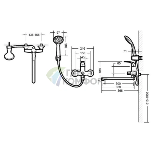 Смеситель Bravat Fit 7F6135188CP-LB-RUS универсальный для кухни - фото 3