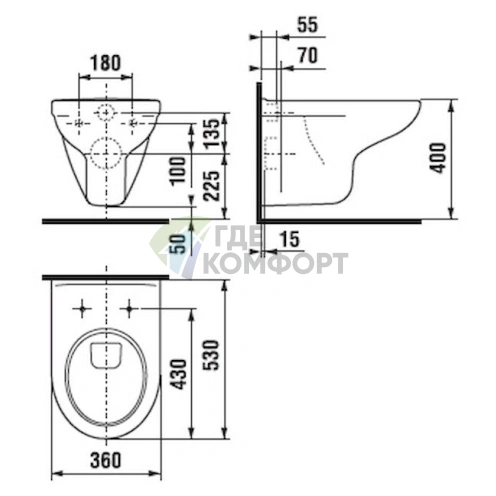 Подвесной унитаз Jika Olymp 2061.1: элегантный и компактный - фото 6