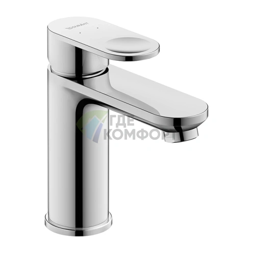 Смеситель для раковины Duravit B.3, 1 отверстие, короткий излив 111 мм, хром (B31010002010) - фото 1