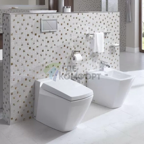 Приставной унитаз TOTO Jewelhex CW681PB с сиденьем TC375CVKR - фото 2