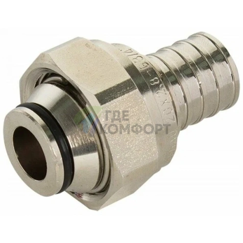 Соединитель РЕХАУ надвижной-В 16 x 3/4EK, никелированный, DZR-латунь - фото 1