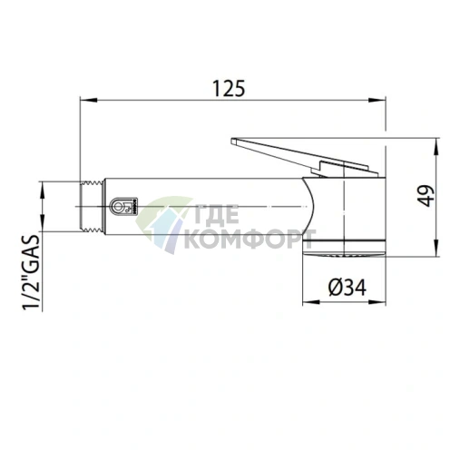 Гигиеническая лейка BOSSINI PALOMA FLAT: ABS-пластик, цвет хром (B00462.030) - фото 2