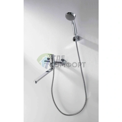 Смеситель Bravat Drop F64898C-LB для ванны с душем и высоким изливом - фото 4