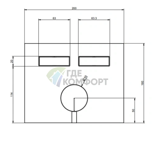 Смеситель для душа Gessi Hi-Fi Black Metal Brushed PVD с подключением двух источников (63079#707) - фото 2
