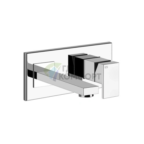 Gessi Rettangolo Встраиваемый Однорычажный Смеситель с Регулируемым Выливом (70-300 мм) в Хроме (44834#031) - фото 1
