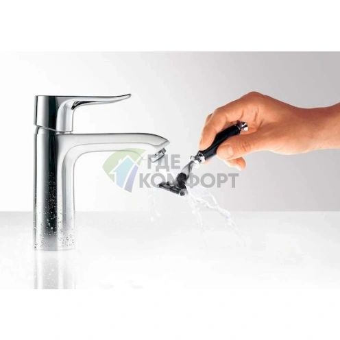 Комплект для ванной Hansgrohe Metris: смеситель для ванны с душем, смеситель для раковины и душевой гарнитур - фото 3