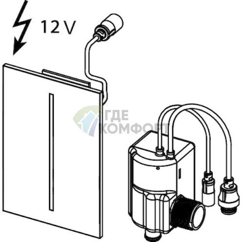Кнопка смыва для писсуара TECE filo urinal 9242060, 230 В, белая - фото 3