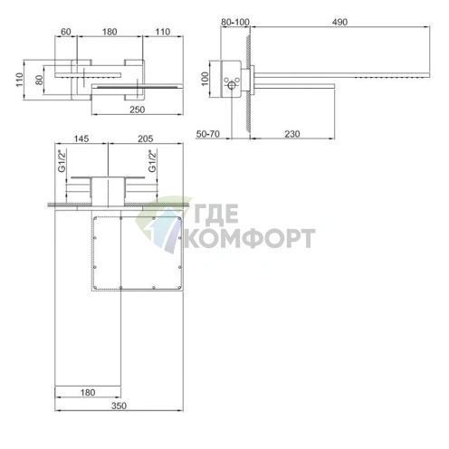 Сердцевина термостатического смесителя Fantini для душа 4 выхода 3/4 (19 00 D214A) - фото 2