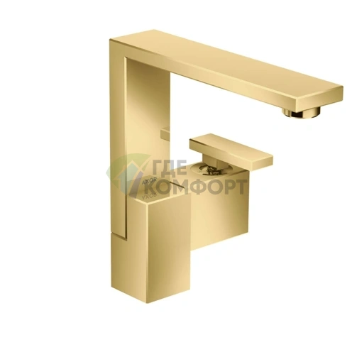 Смеситель для раковины AX Edge 190 мм с инновационным донным клапаном в роскошном золотом исполнении (46020990) - фото 1