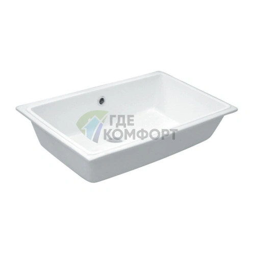 Встраиваемая раковина KERASAN Slim 750x340 мм белая - фото 1