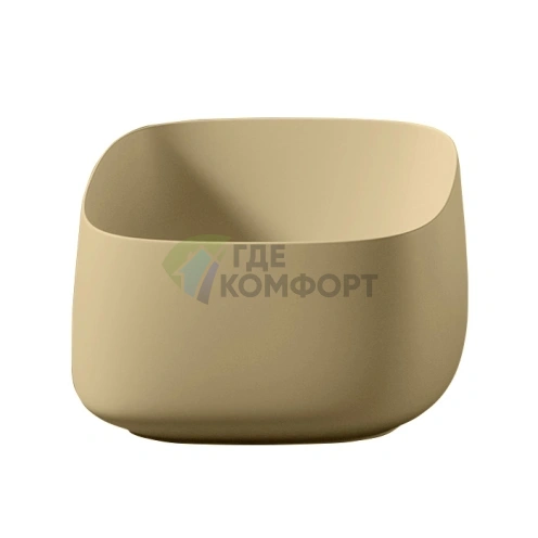 Накладная раковина 43х43 см Artceram Cognac без отверстия, цвет Giallo Zinco (COL006 12 00) - фото 1