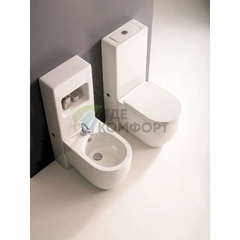 Приставной унитаз Kerasan Flo 311601: компактность и современный дизайн (311601) - фото 5