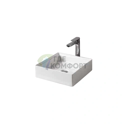 Накладная раковина Artceram SCALINO 38x38 см белая без отверстий - фото 1