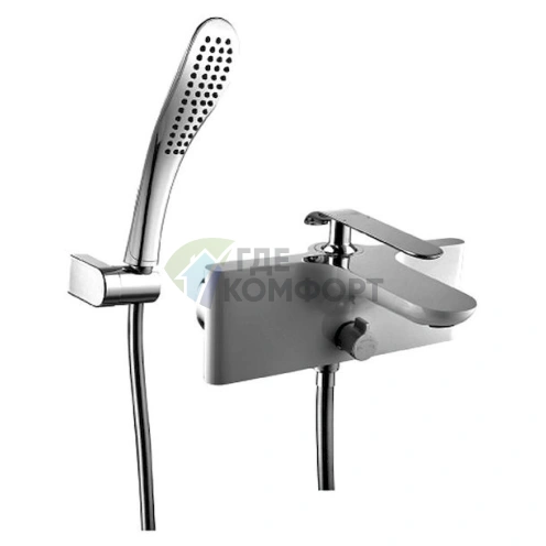 Смеситель для ванны с душем Lemark Melange LM4914CW (белый) - фото 1