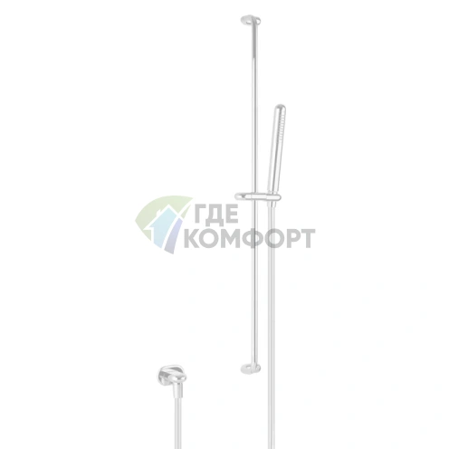 Душевая система Gessi Goccia: настенная штанга с ручным душем в белом цвете (33642#279) - фото 1