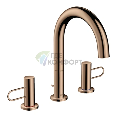 Смеситель для раковины AX Uno 200 полированное красное золото (38054300) - фото 1