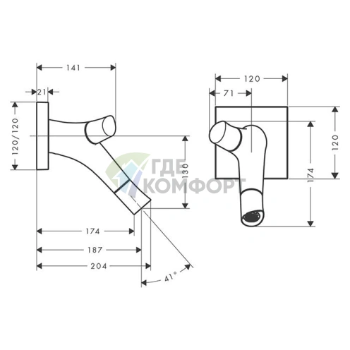 Смеситель для раковины AX Starck Organic однорычажный хром (12015800) - фото 2