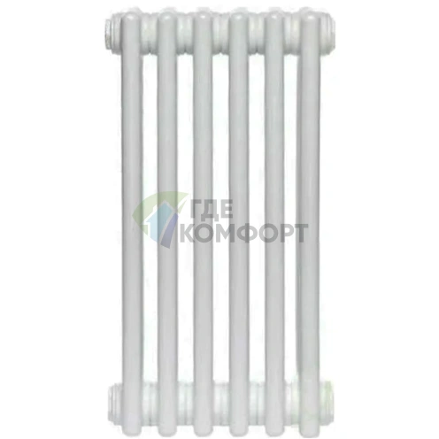 Трубчатый стальной радиатор Zehnder Charleston Z-2050/06 секций с боковым подключением N12 3/4 RAL 9016 - фото 1