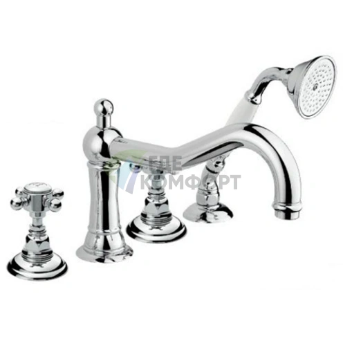 Смеситель для ванны Nicolazzi Half Dome с изливом и ручным душем (1449CR70) - фото 1