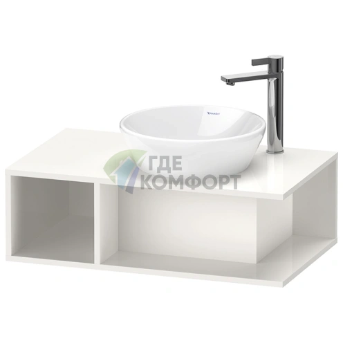 Тумбочка подвесная Duravit D-Neo компактная, 260x800x480 мм, с открытым отделением слева, высокоглянцевый белый (DE493802222) - фото 1