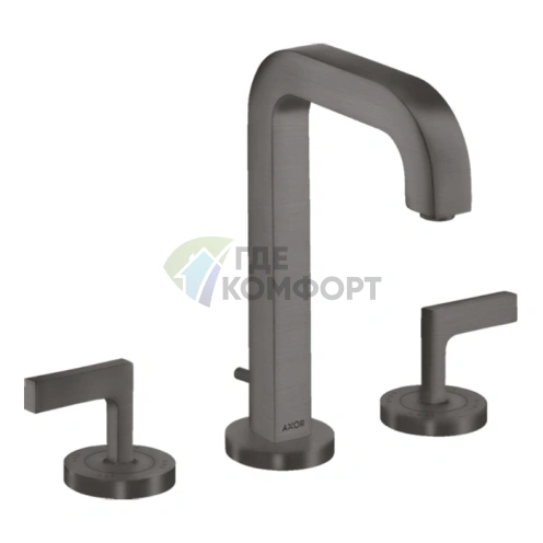 Смеситель для раковины AX Citterio напольный, шлифованный черный хром (39135340) - фото 1