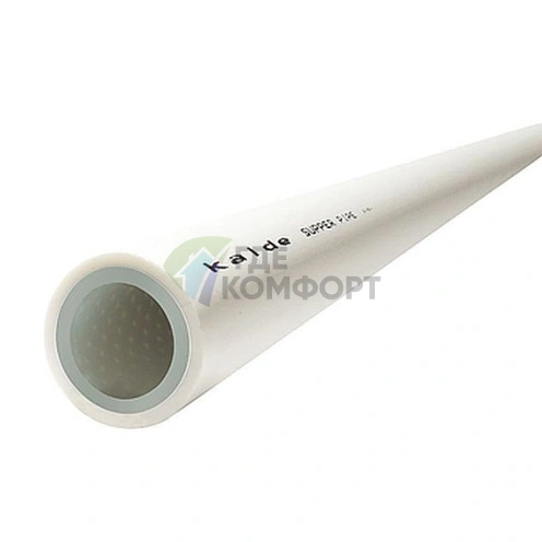 Труба PPRC Kalde Al-Super белая армированная перфорированной алюминиевой фольгой DN 40x6.7 PN 25 - фото 1