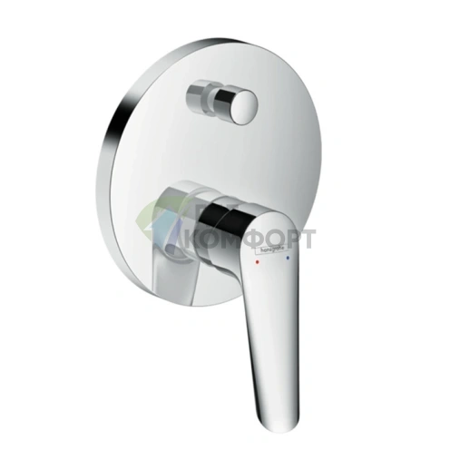 Смеситель для ванны Hansgrohe Logis E встраиваемый с переключателем (хром) (71404000) - фото 1