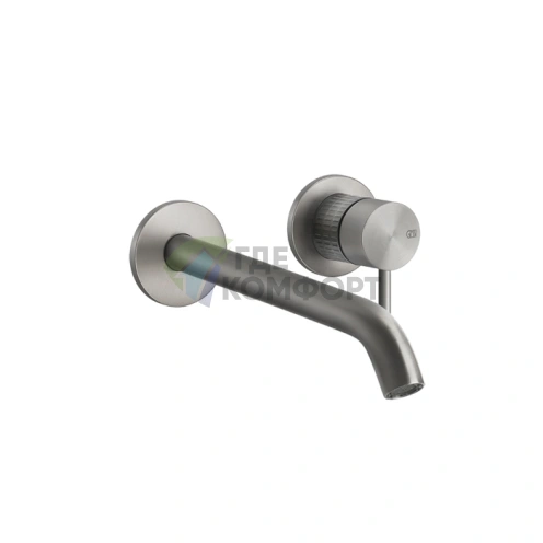 Встраиваемый смеситель GESSI 316 для раковины с изливом 200-170 мм, матовый хром (54286#239) - фото 1