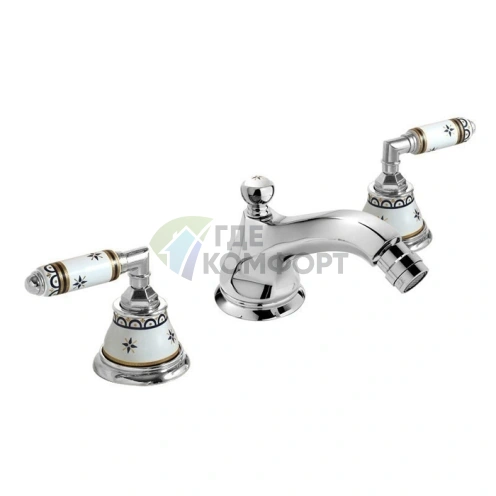 Смеситель для биде Nicolazzi Teide с декором, хром (1915CR06D) - фото 1