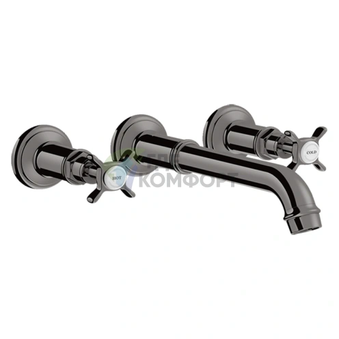 Смеситель для раковины AX Montreux в полированном черном хроме (16532330) - фото 1