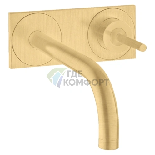 Смеситель для раковины AX Uno с покрытием шлифованное золото (38112250) - фото 1