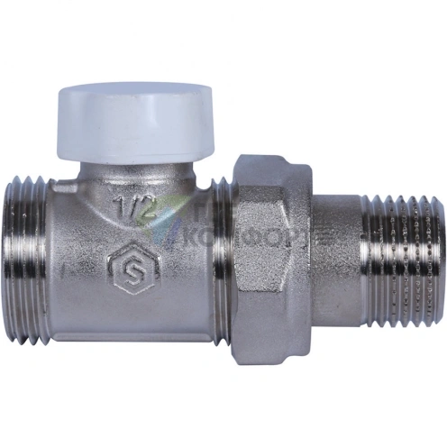 Клапан запорно-балансировочный 1/2х3/4ЕК, прямой Stout - фото 3