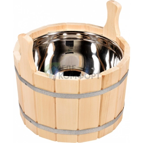 Ушат Банные штучки 33217 10 л-с нержавеющей вставкой фото 1