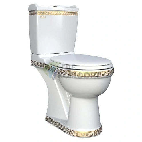 Унитаз-компакт Della Boston Super Plus с покрытием «Золото Версаче» — Роскошь в каждой детали - фото 1