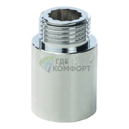Удлинитель STOUT латунный 1/2 x 30 хромированный - фото 2