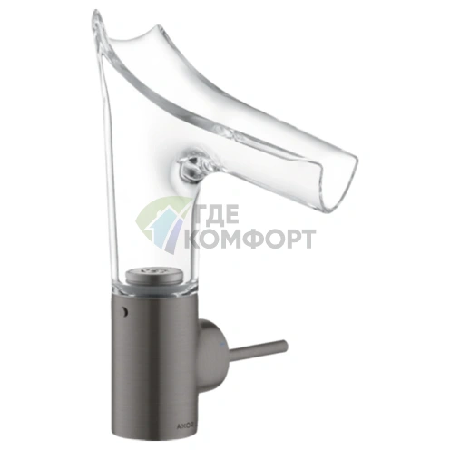 Смеситель для раковины AX Starck V — матовый черный хром (12112340) - фото 1