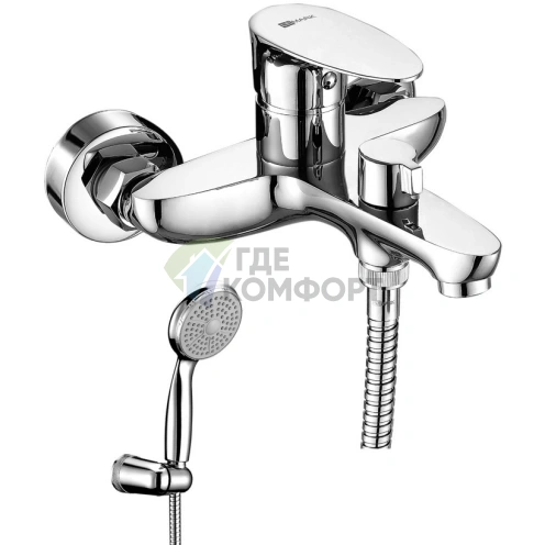 Смеситель для ванны с душем Lemark Nero LM0214C — эргономичный и стильный хром - фото 1